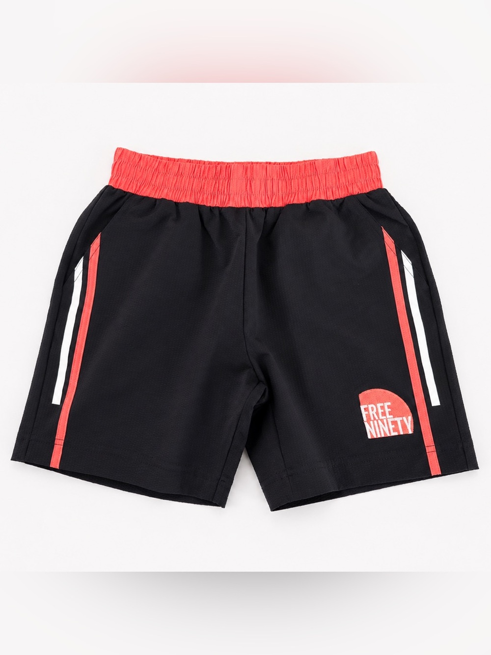 NWOT Baseball Lifestyle collab  Black Athletic Shorts with Coral Waistband